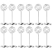 Artliving 12pcs Place Card Holder Memo Holder Clip Photo Holder Table Number Holder Round Shape Silver