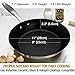 HOMICHEF 11 Inch Frying Pan - Nonstick, Induction Compatible, Nickel Free Stainless Steel Omelet Pan - PFOA Free