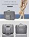 CAREMORE Unisex's Lightweight Foldable Waterproof Duffel Travel Bag Luggage Bag Large Capacity Lt Grey