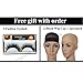 HOTKIS Human Hair Short Black Wig With Bangs Short Human Hair Wigs For Women Short Black Straight Wigs (Long Bangs-1b#)