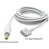 T-Head Power Bank Male Connector DC MagSafe 2 Cable For Apple Macbook Air Pro 5.5x2.5mm
