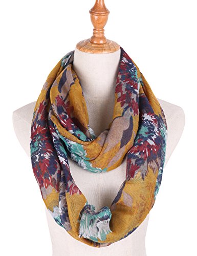 Infinity scarfs for women loop circle fashion scarf flo…