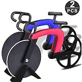 Tagliapizza Bicicletta, Tagliapizza a Forma di Bicicletta in Acciaio Inox Lame con Rivestimento