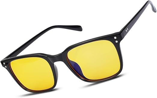 night driving vision anti glare yellow lens glasses