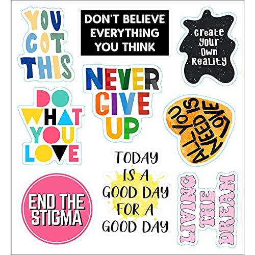 105 PCS Inspirational Stickers, Motivational Words Stickers for Teens Students Adults, Vinyl Waterproof Positive Inspiring Stickers for Water Bottles Laptop Computer, Sticker Sheets