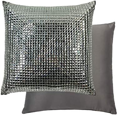 KYLIE MINOGUE SQUARE CRYSTAL SILVER DIAMANTE SATIN 30X30CM FILLED CUSHION
