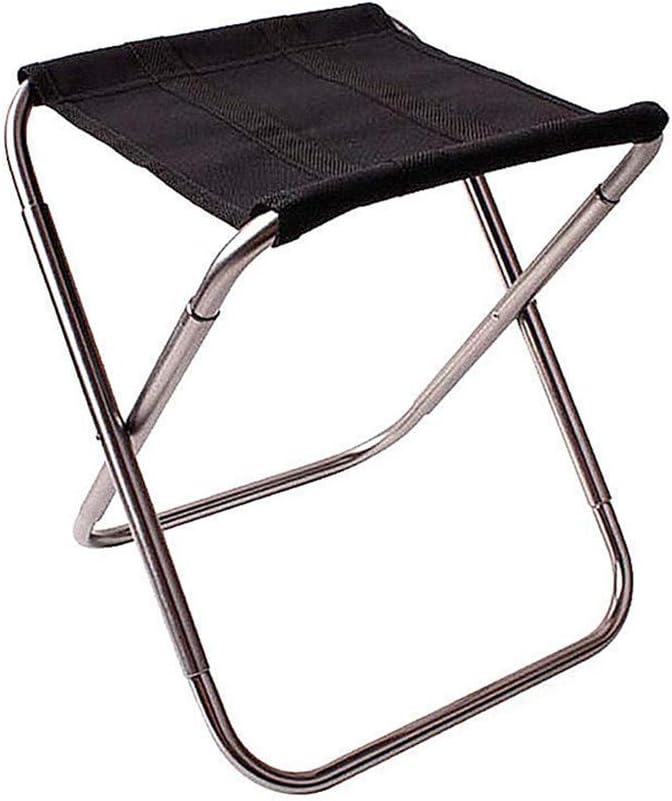 SLHP Camping Stool Lightweight Folding Stools Outdoor Aluminum Fold Up Stool Portable Travel Chair for Fishing Camping Hiking Backpacking Seat (Silver)
