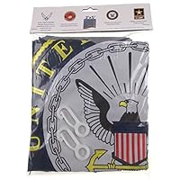 Hickoryville US Navy Flag Double Sided Nylon Embroidered 3x5 Bundled with Flag Clips