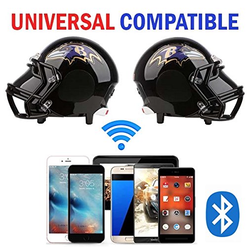 NIMA Portable Bluetooth Speaker, NFL Football Helmet Super Mini Wireless Stereo Speaker Built-in Mic, Hands-free Calling, LOUD HD Sound and Bass -Baltimore Ravens - Thumbnail 3