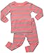 Leveret Striped 2 Piece Pajama Set 100% Cotton (18-24 Months, Rose & Antler)