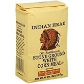 Indian Head Corn Meal Old Fashioned Stone Ground White 2 Lbs (2 Pack)