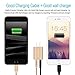 Tranesca Nylon Braided Apple Charging Cable for iPhone X,iPhone8,iPhone 7/7 Plus/iPhone 6/6s/iPad Air/iPad Pro and More-Gold (6 Feet/1.8 Meter)