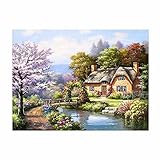 Fabal 5D Embroidery Paintings Home Decor Diy Diamond Painting Full Diamond Embroidery Mosaic Pictures Of Rhinestones Landscape Wall Art (H)
