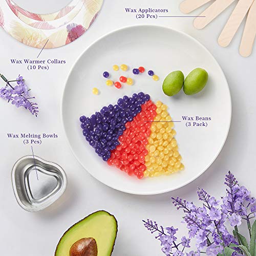 BFULL Wax Warmer (14.2 Oz), Hair Removal Home Waxing Kit with Wax Beans, Sticks, Wax Warmer Collars, Wax Melting Bowls, for Full Body, Legs, Face, Eyebrows, Bikini Women Men Painless at Home Waxing - Thumbnail 3