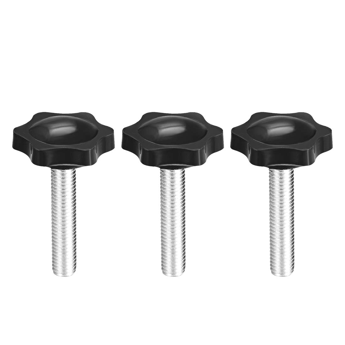 uxcell Clamping Handle Screw Knobs Handle Star Knob M8 x 40mm Male Thread 3pcs