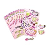 Fun Express Girly Tea Party Sticker Sheets (2 Dozen) Toy