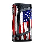 Skin Decal Vinyl Wrap for Smok Alien 220w TC Vape Mod stickers skins cover/ American Flag on Wood
