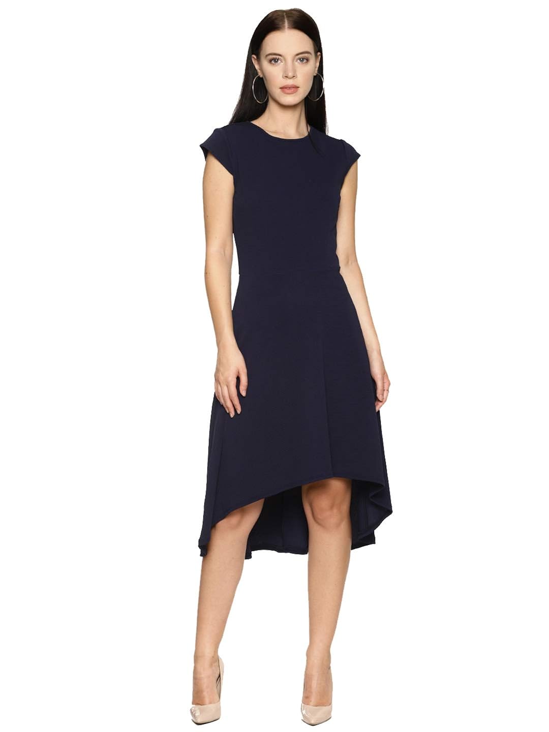 navy blue a line dress