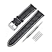 ZEIGER Leather Watch Band Genuine Waterproof Wrist Replacement Watch Bands Strap Men Women Ladies fit All Watch (20mm Black Leather)