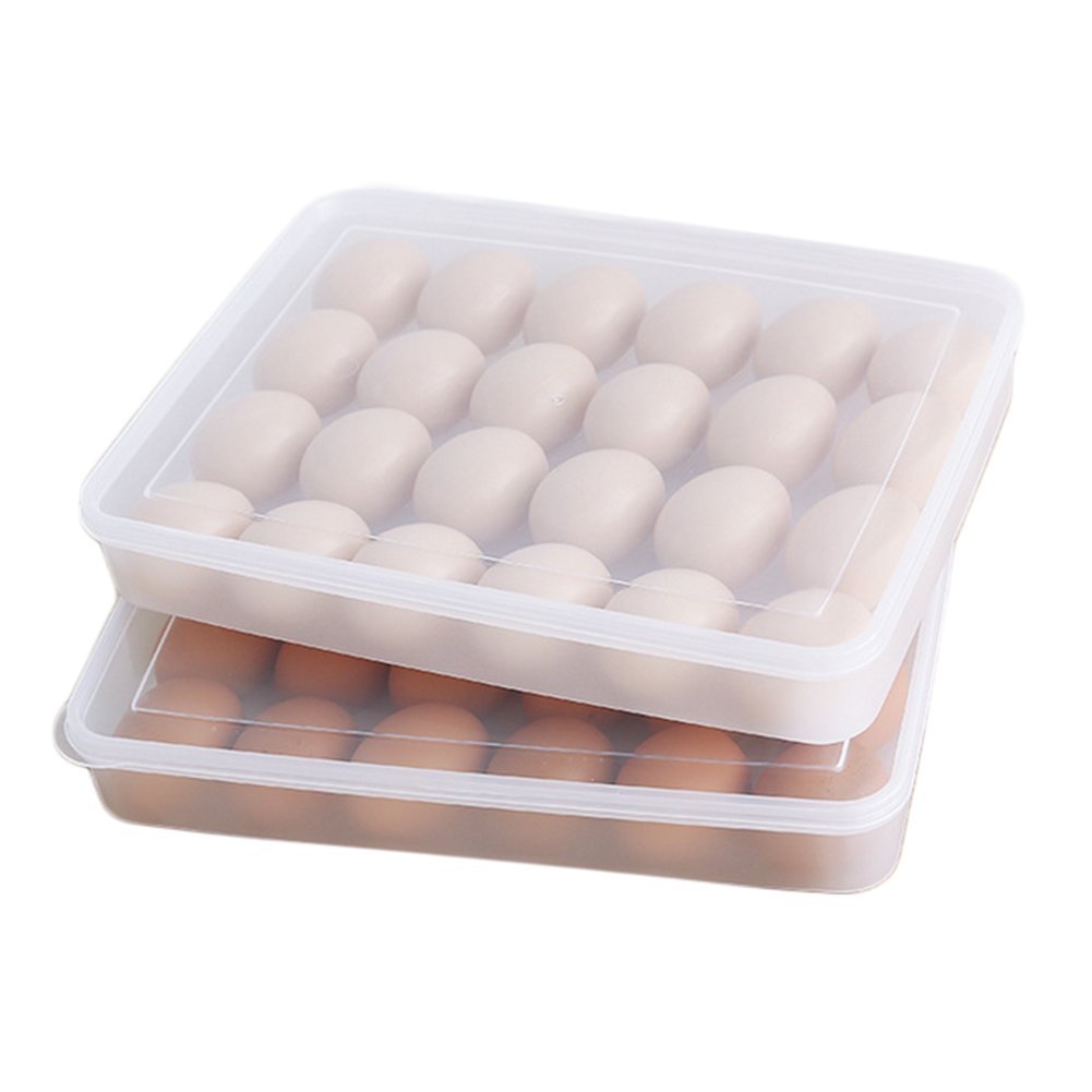 iTemer Eggs Storage Box,24 Grids Plastic Egg Holder Refrigerator