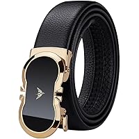 BuzToz Men's Belt,Leather Ratchet Dress Belts with Sliding