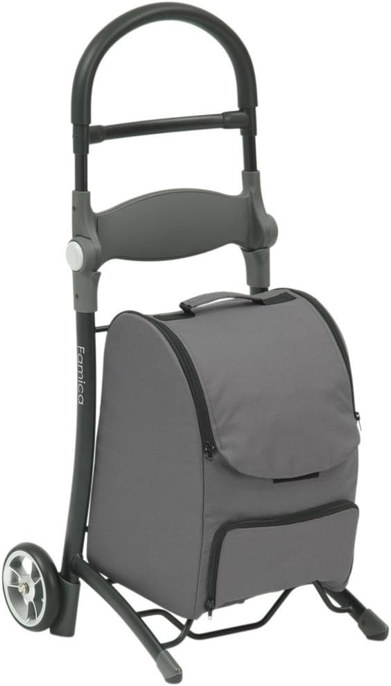 Shop N Sit (Shopping Trolley with Seat) By V&A Healthcare (Black & Grey)