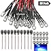 Ltvystore 30Pcs 5MM 12V Blue LED Pre Wired Lamp Light Bulb Prewired Emitting Diode & 30Pcs Metal 5mm LED Clip Holder Panel Mount & 10Pcs 9V Battery Holder Clip Snap On Connector Cable