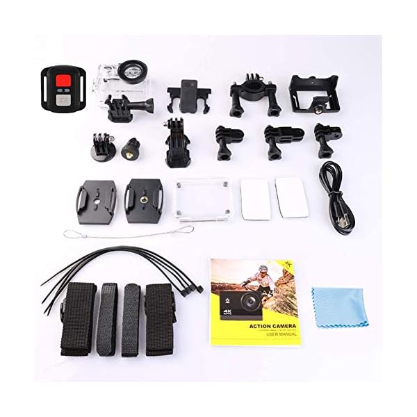 LKNJLL 4K WiFi Sport Action Kamera Ultra HD wasserdichte DV Camcorder 16MP 170 Grad Weitwinkel – Bild 8