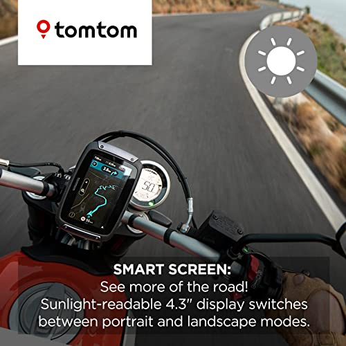 TomTom Rider 550 Motorcycle GPS Navigation Device, 4.3 Inch, With World
