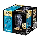 SHEBA Cuts in Gravy Variety Pack Chicken, Salmon & Tuna Entrées Canned Cat Food 3 oz. (Pack of 12)