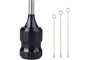 Ambition Aircraft Aluminum Tattoo Grip - 32mm Adjustable Cartridge Twist Handle Tubes Tattoo Machine Supply with Drive Bars for Rotary Tattoo Machine