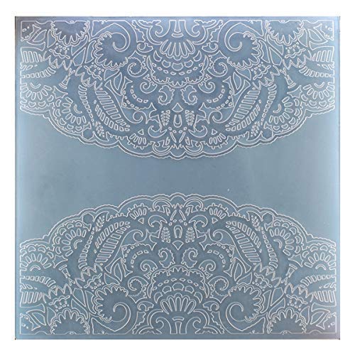 Kwan Crafts Large Size Flowers Corner Plastic Embossing Folders for Card Making Scrapbooking and Other Paper Crafts, 19.7x19.7cm