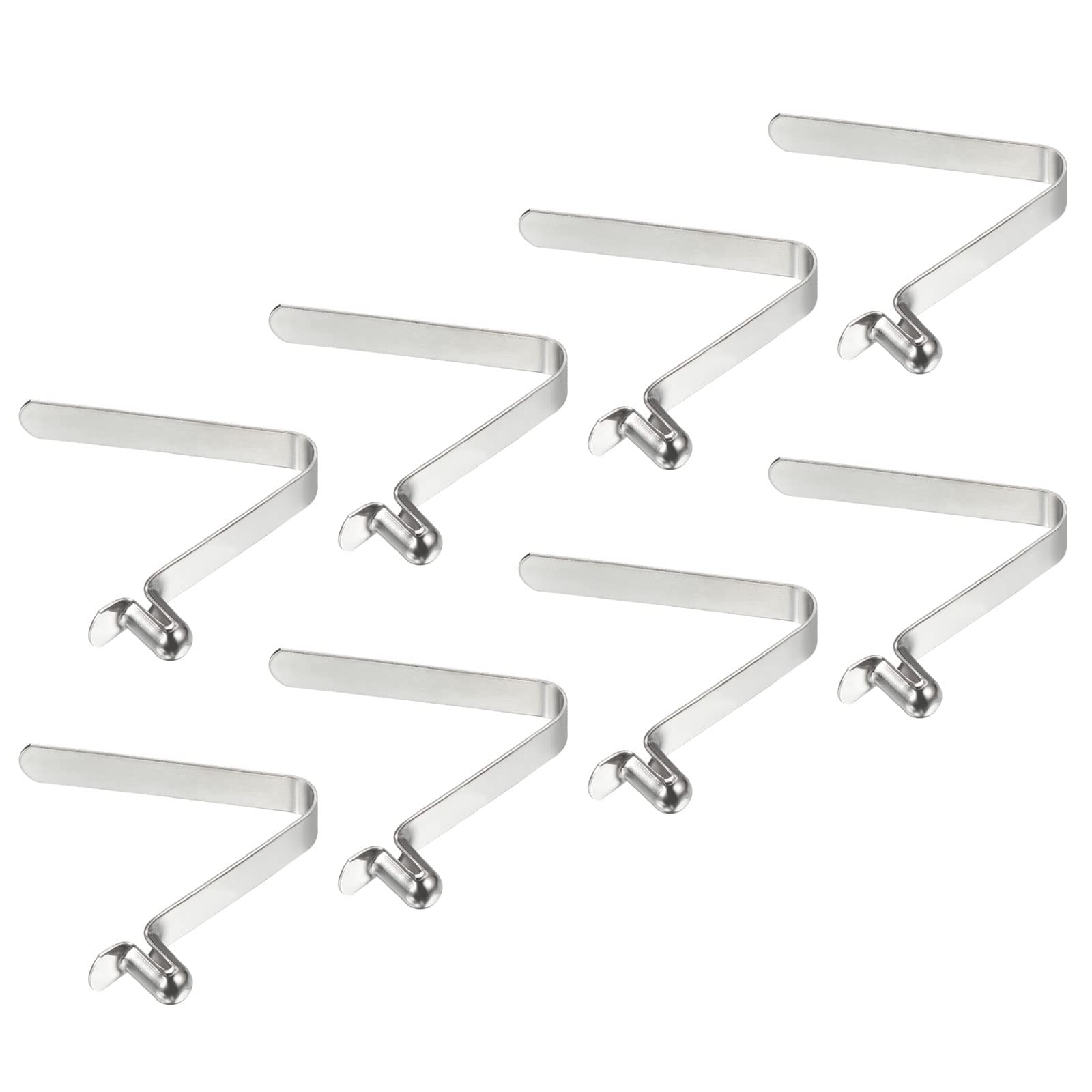 PATIKIL 8x5mm Kayak Paddle Snaps, 8 Pack Pole Push Button Spring Clips Steel Hollow Button Locking Tube Single Pin for Camping Awning Tent Pole