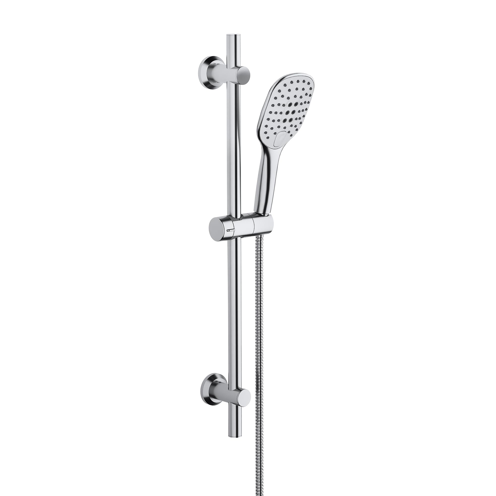 JOHO Stainless Steel Shower Rail 70 cm Chrome Shower Head with Hose and Holder, Shower Rail Set with Shower Head Holder and Hand Shower Shower Set with 3 Jet Hand Shower (HB1210CP)