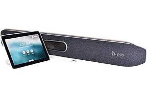 Poly - Studio X50 (Polycom) with TC8 Touch Controller - 4K Video & Audio Bar - Conferencing System for Mid-Size Meeting Rooms - Works with Teams, Zoom & more