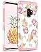 BENTOBEN Galaxy Note 9 Case Pineapple, Note 9 Phone Case, Colorful Star Cute Bronzing Pineapple Hard PC Soft TPU Shockproof Full Body Protective Phone Case for Samsung Note 9, Rose Gold/Pink