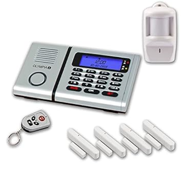 Olympia 5940 Protect 6061 Drahtlose Festnetz Alarmanlage mit Notruf und Freisprechfunktion, App Steuerung mit ProCom App, sil