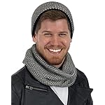 100% Baby Alpaca Wool Mini Chevron Circle Scarf - Snood/Neck Gaiter - Unisex