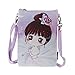 Kids Girls Cute Cartoon Princess Wallet Coin Purse Card Holder Crossbody Shoulder Bag Cellphone Pouch (Pink)