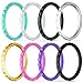 ThunderFit Thin and Stackable Silicone Rings for Women, Rubber Wedding Bands for Women Engagement Diamond Pattern 2.5mm Wide 2mm Thick - 1/4/6/8/16 Variety Multipack