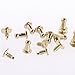 RUBYCA 30 Sets Gold Head Button Studs and Posts, Metal Screwback Studs, Chicago Screws for Leather Crafting 9mm X 6mm