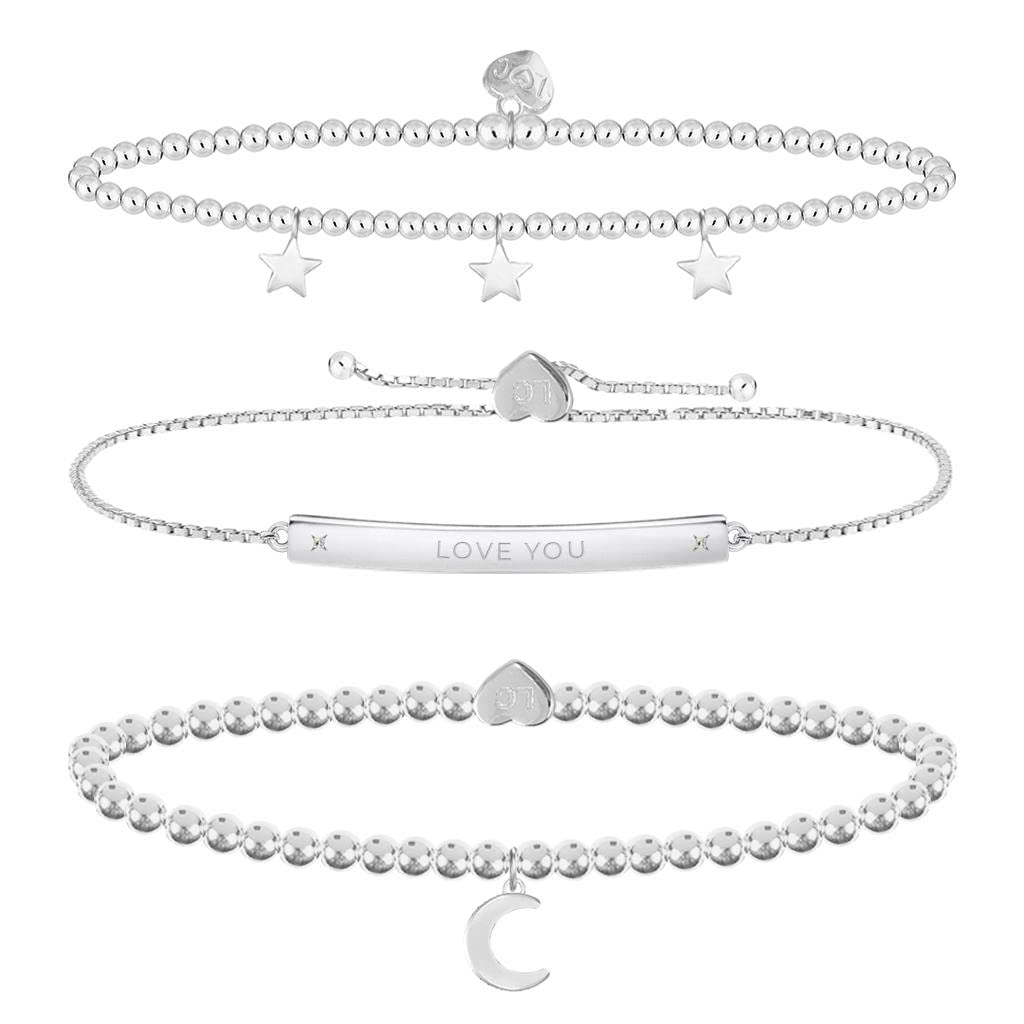 Life Charms Occasion Gift Box Moon & Back bracelets