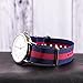 Clockwork Synergy® Classic Nylon Ballistic watch straps bands (20mm, Navy/Red)