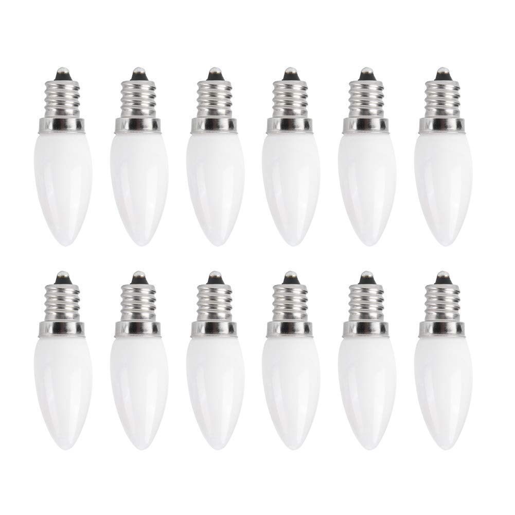 Duokon 10Pcs Mini E12 LED Candelabra Light Bulbs 1.5W AC 230V Candle Bulb LED Candle Light Bulb for Home Car Cabinet Hotel Lighting