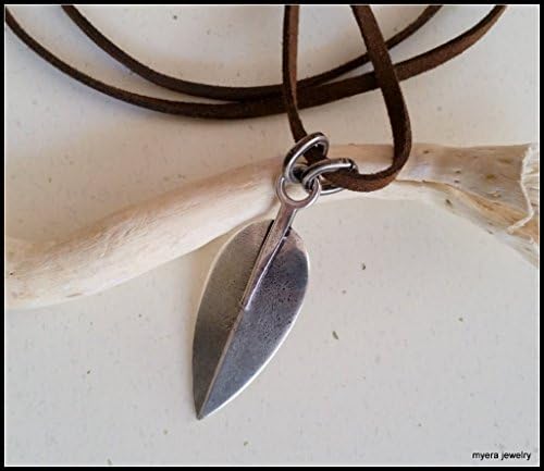 GenericMens Leather Arrow Necklace, Man Spear Necklace With Arrowhead Design