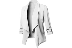 SEAOPEN Blazers for Women Open Front Long Sleeve Cardigan Jackets Casual Solid Color Work Office Blazer Dressy Jackets