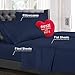 Nestl King Sheet Set - Luxury 1800 Ultra-Soft Microfiber King Bed Sheets - Double Brushed - Deep Pockets - Easy Fit - 4 Piece Set - Bedding Sheets & Pillowcases (King, Navy Blue)