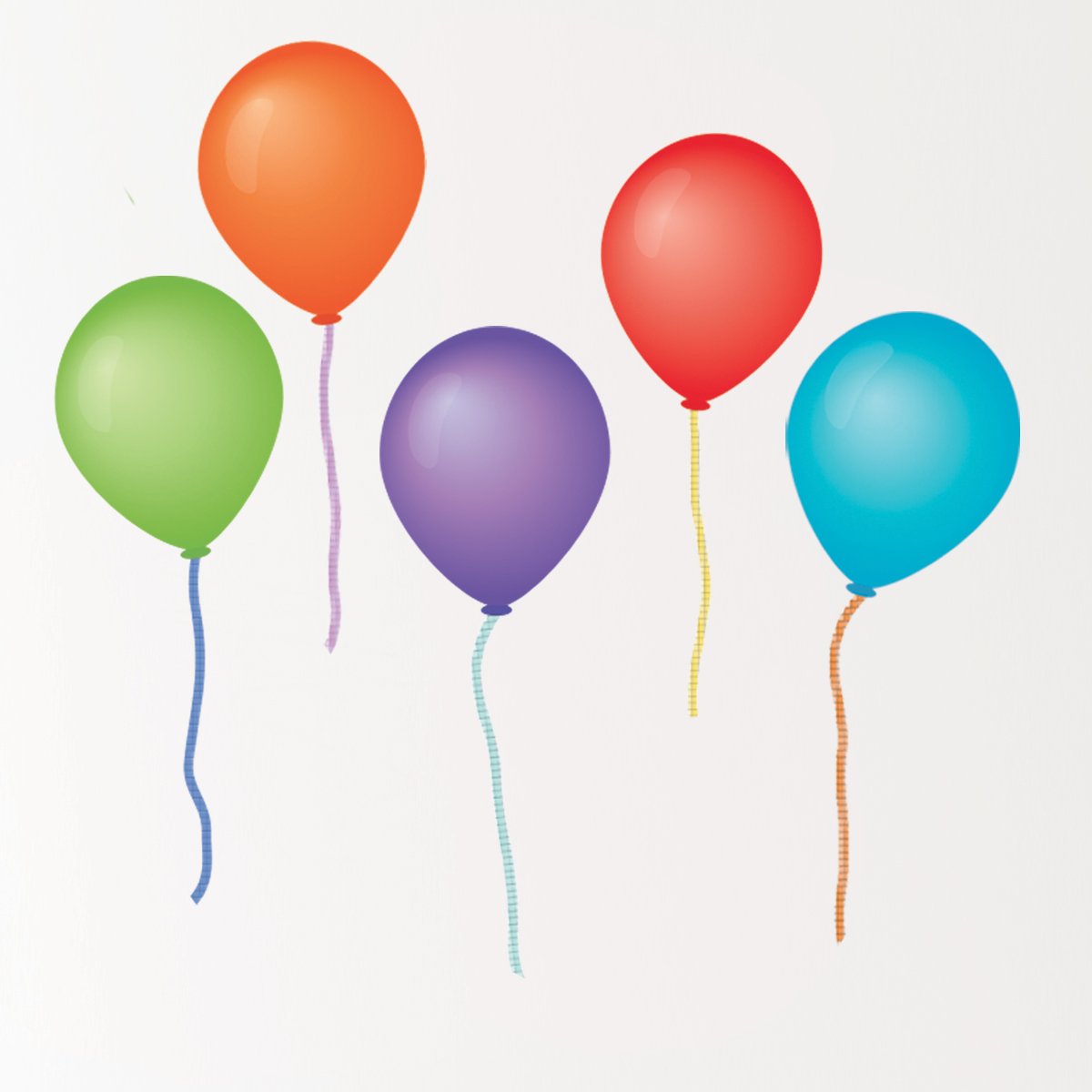 Balloon Wall Decals, Colorful Party Decals EcoFriendly