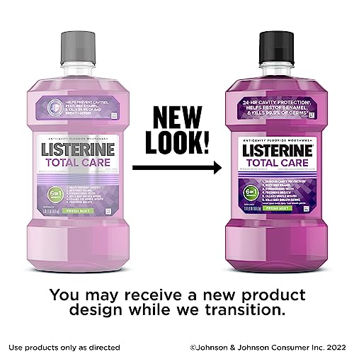 Listerine Total Care Anticavity Fluoride Mouthwash, 6 Benefits in 1