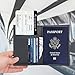 Genuine Leather Passport Holder - B BELK RFID Blocking Travel Wallet Cover Case For Men & Women,Protect Your Passport,Airline Ticket, Credit Cards,Cash